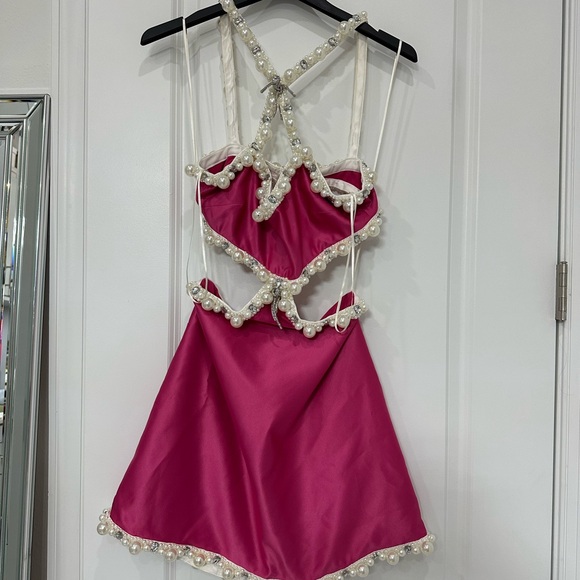 PatBo Pearl And Rhinestone Mini Dress - Picture 4 of 9